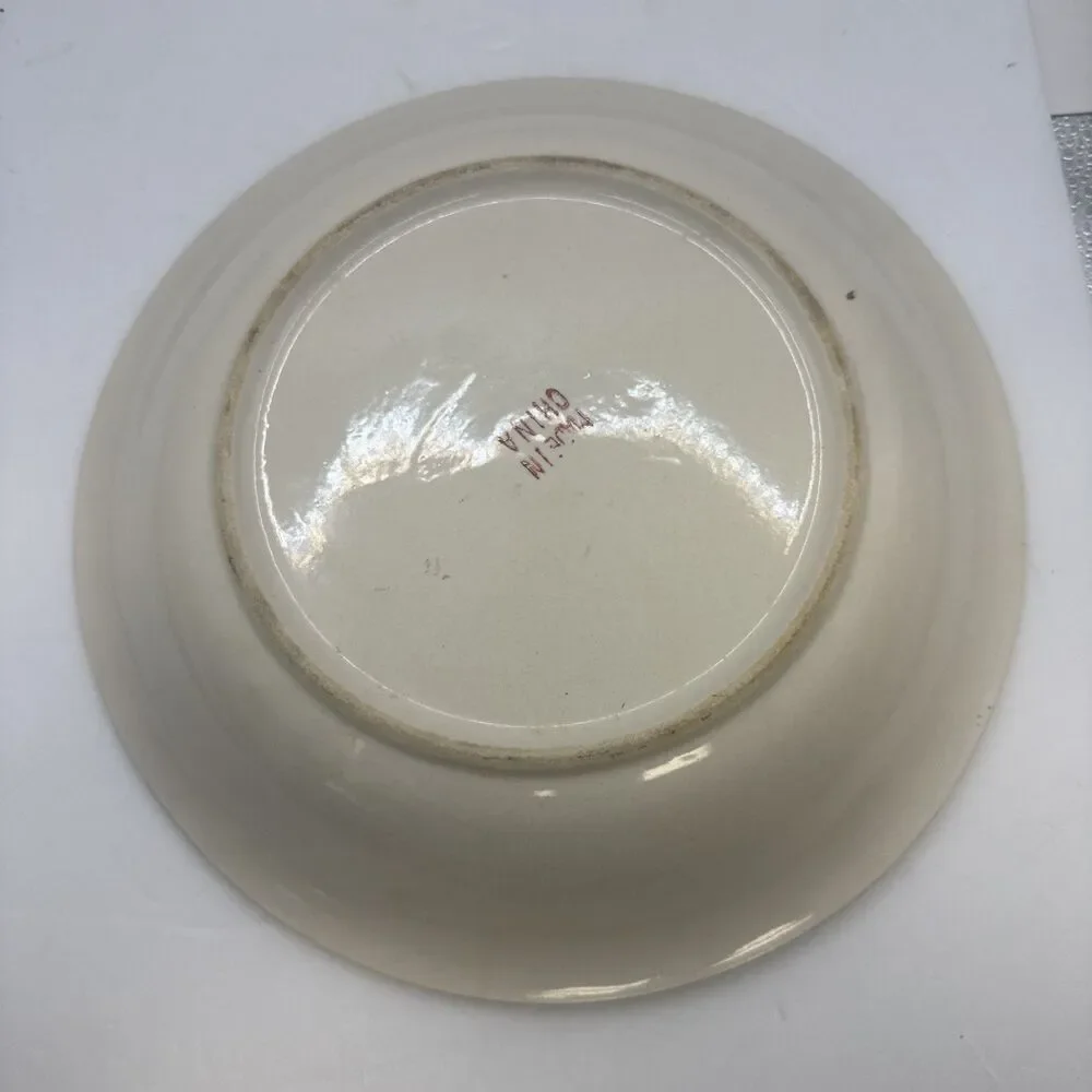 Vintage Retro 1980’s Ceramic Cherry Pie Plate with Recipe 10” Dish